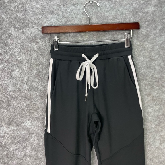 Buffbunny Collection Pants Womens Small Black Jogger Drawstring Stripe Athletic - Picture 2 of 10